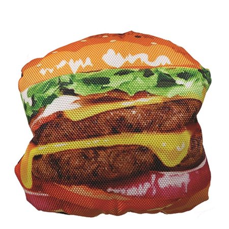 SCHOOCHIE PET Scoochzilla Tough Burger Plush Toys 6 in 500